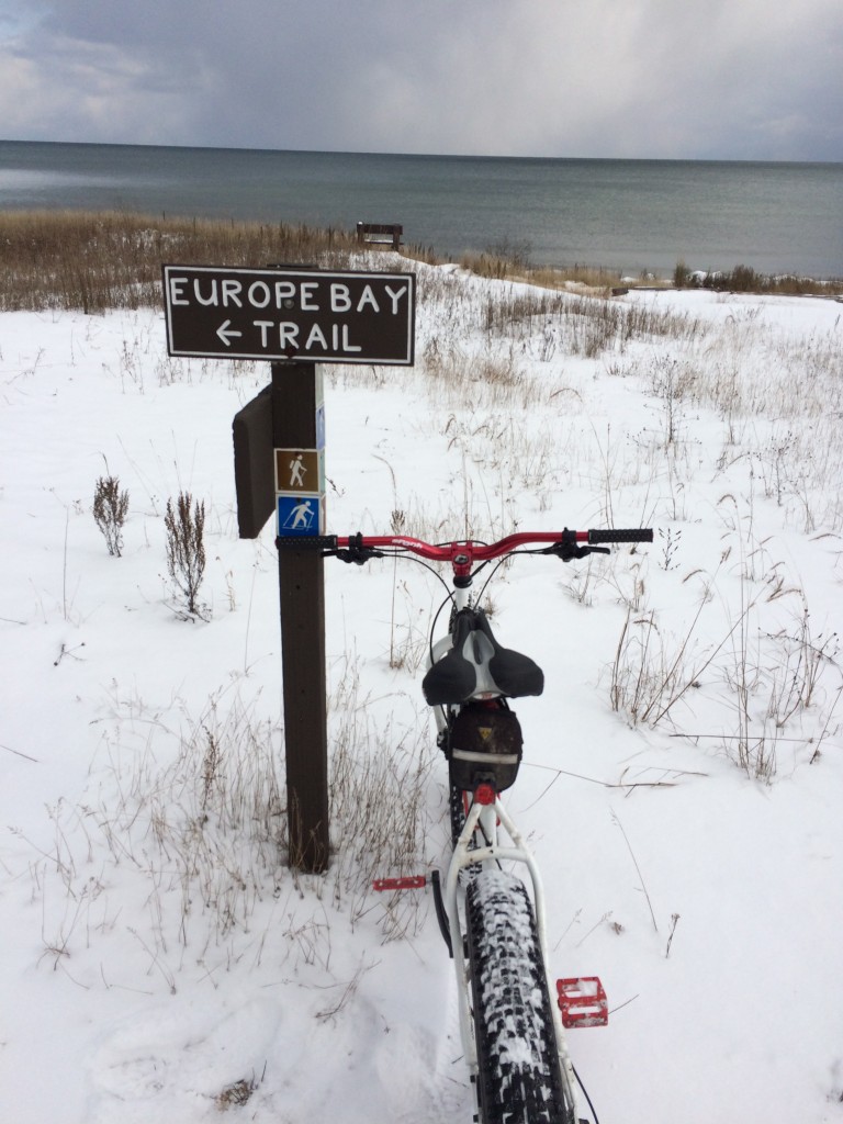 EUROPE BAY TRAIL AT NEWPORT STATE PARK, RIDING THE FAT BIKE